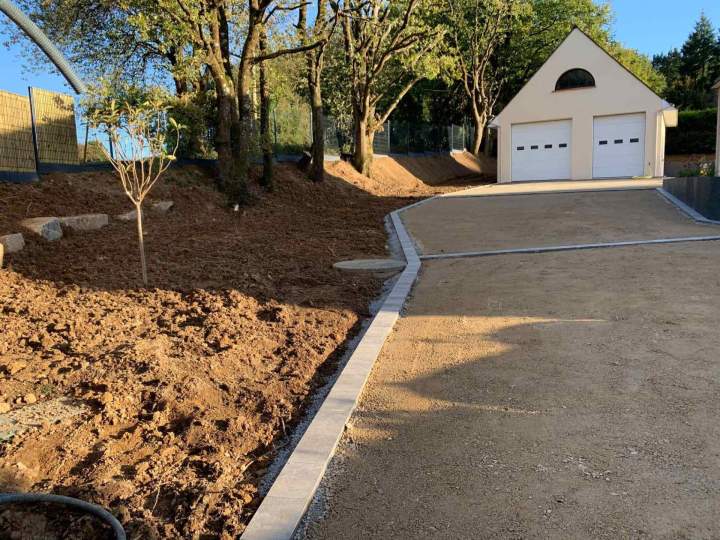 Terrassement de jardin près de Vannes