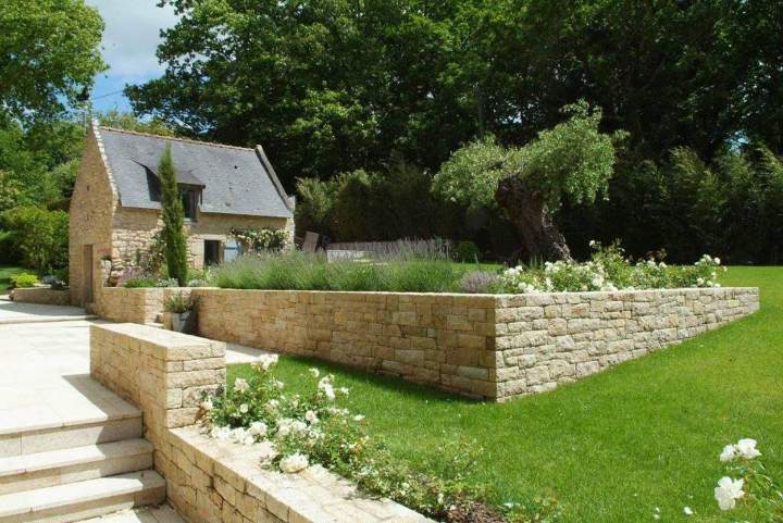 Création de murets près de Vannes