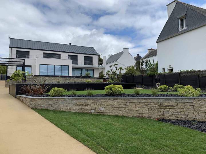 Création de murets près de Vannes