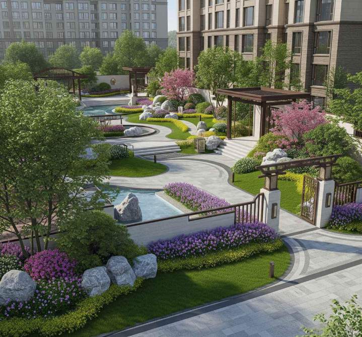 Réalisation de conception paysagère 3D à Vannes